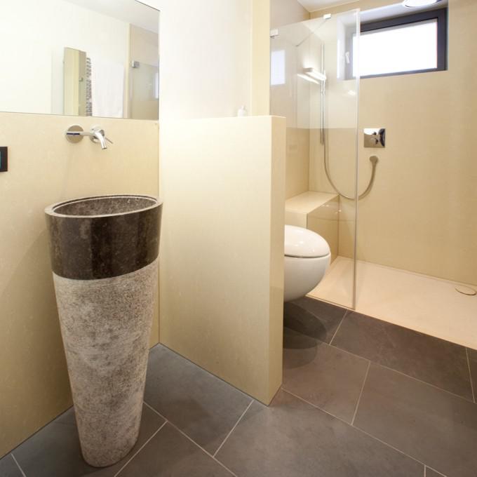 salle de bain marbre Logs décor